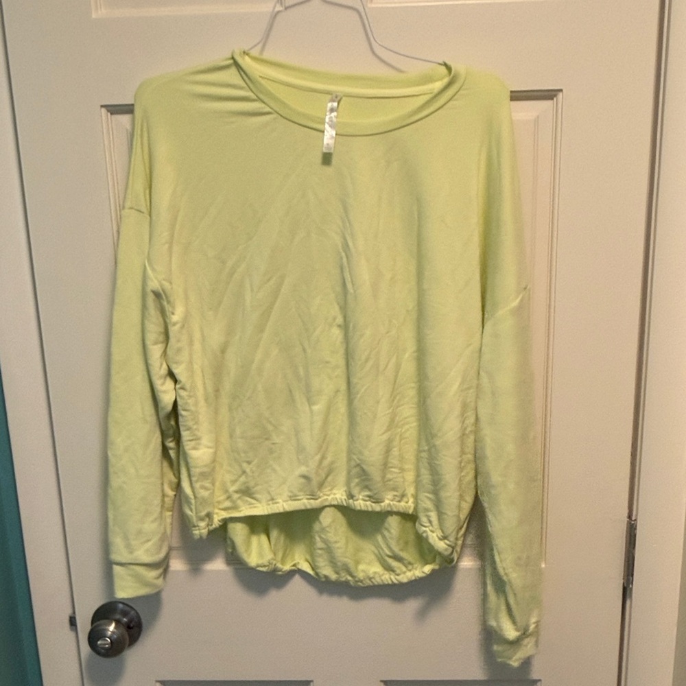 Fabletics Soft Lime Long Sleeve Top
